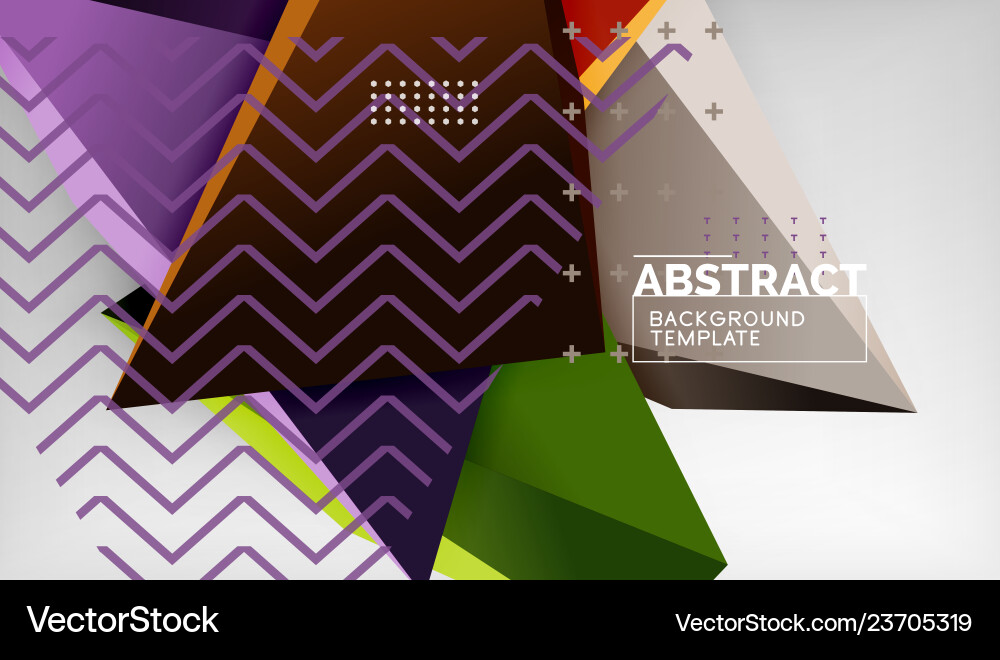 3d geometric triangular shapes abstract background