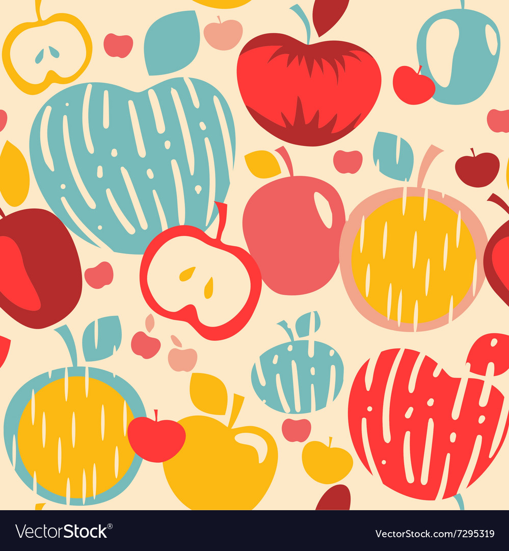 Abstract apples seamless pattern