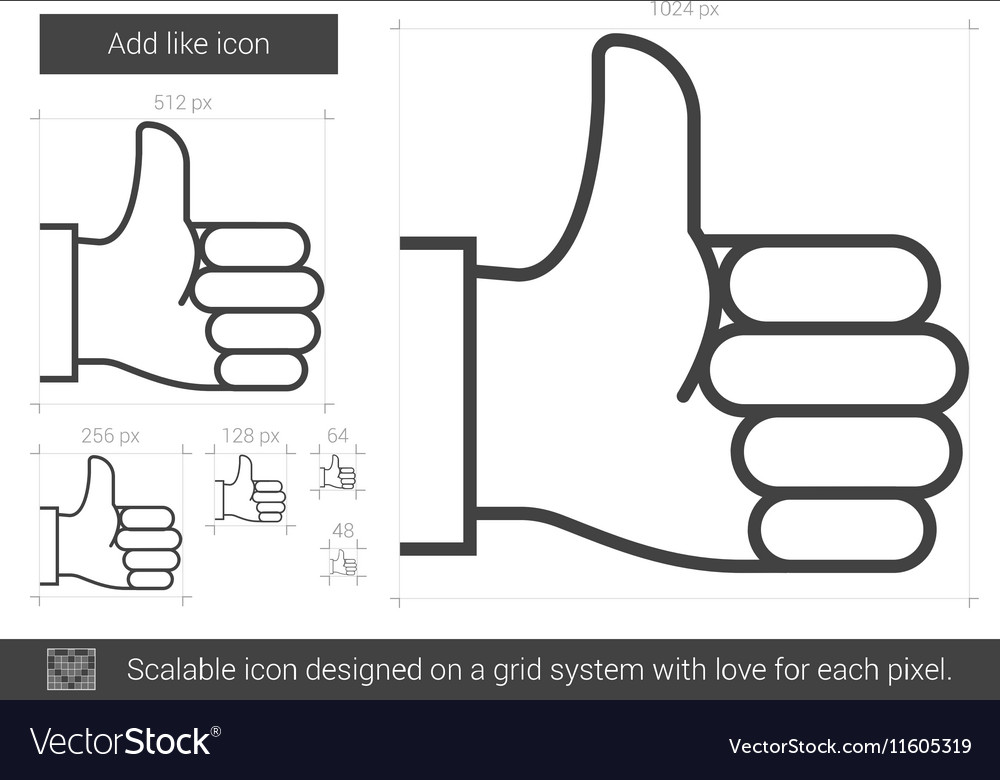 Add like line icon