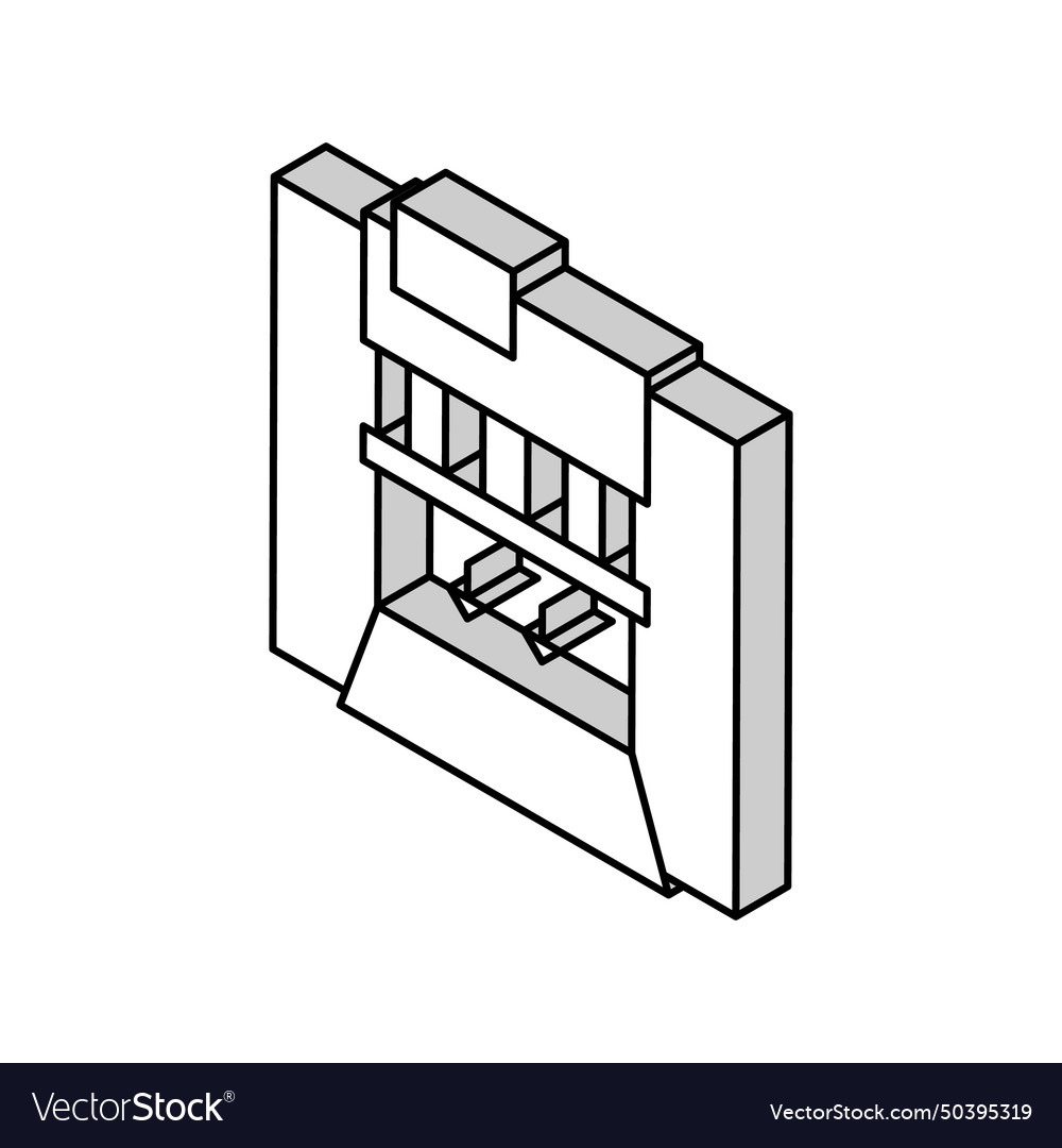 Burning garbage machine isometric icon vector image Burning garbage machine isometric icon