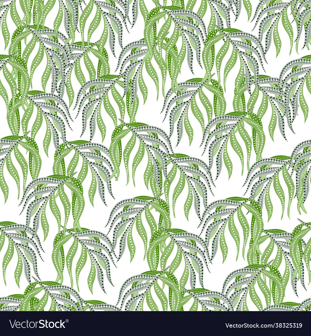 Decorative seamless pattern with random green