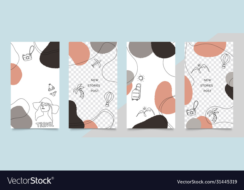 Design backgrounds for social media post Vector Image