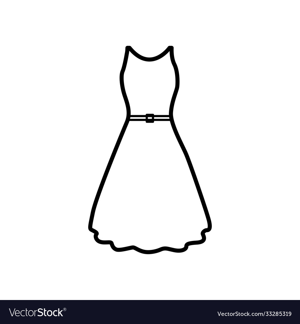 Dress without sleeves icon