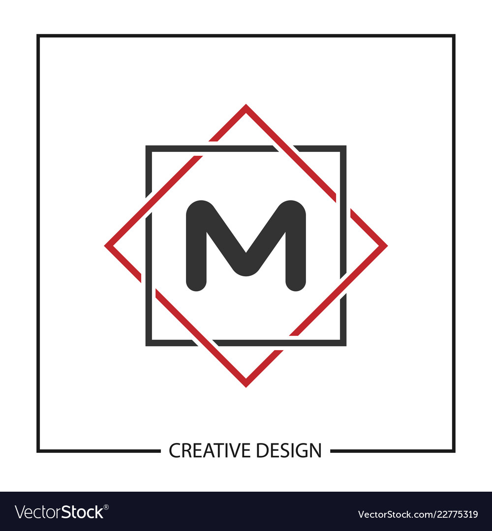 Initial letter m logo template design