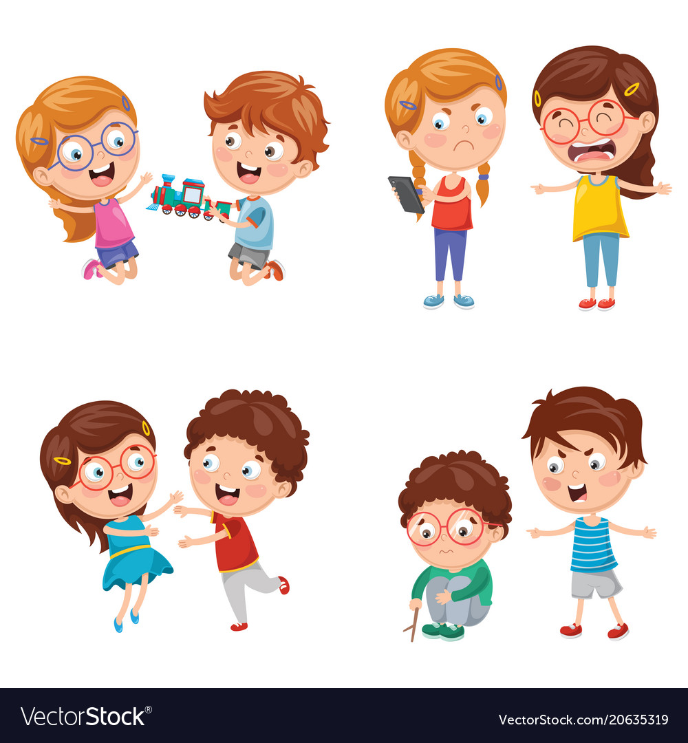 Kids Behaviours Royalty Free Vector Image VectorStock