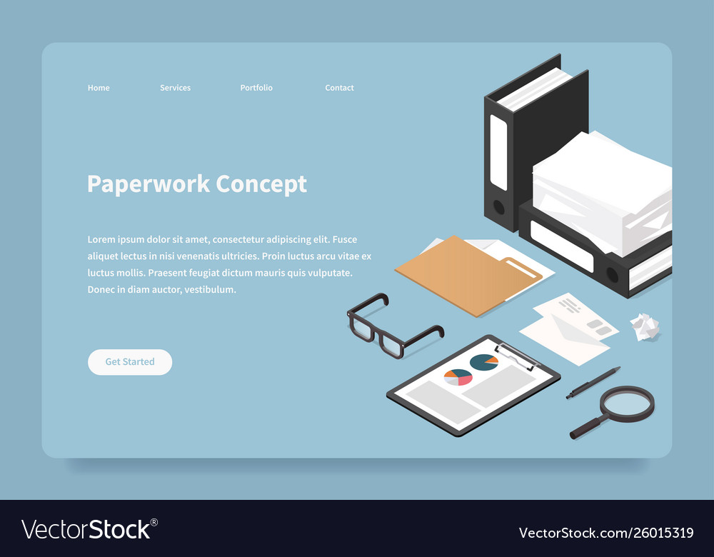 Paperwork landing page concept