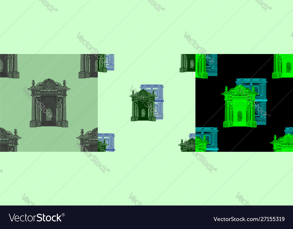 Seamless pattern architecture baroque