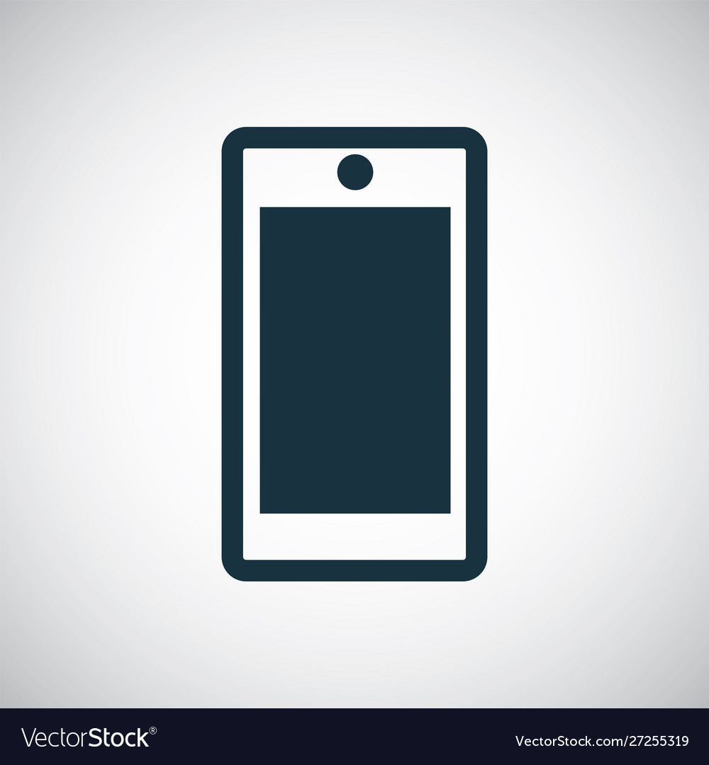Smartphone icon for web and ui on white background