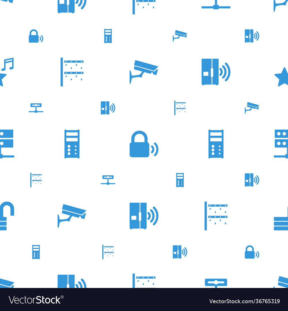 System icons pattern seamless white background