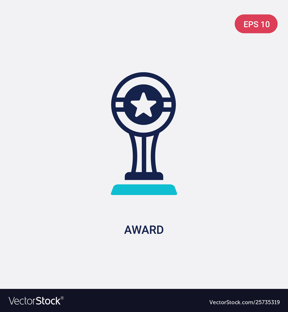 Two color award icon from cinema concept isolated