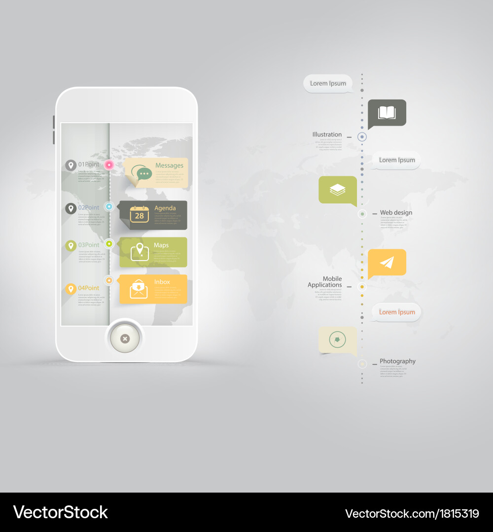 Web design elements inforgraphics Royalty Free Vector Image