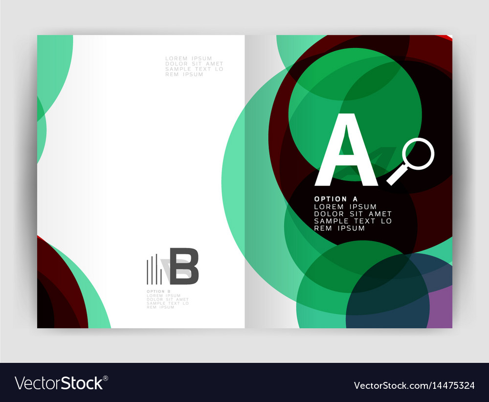 abstract circles annual report covers modern vector image