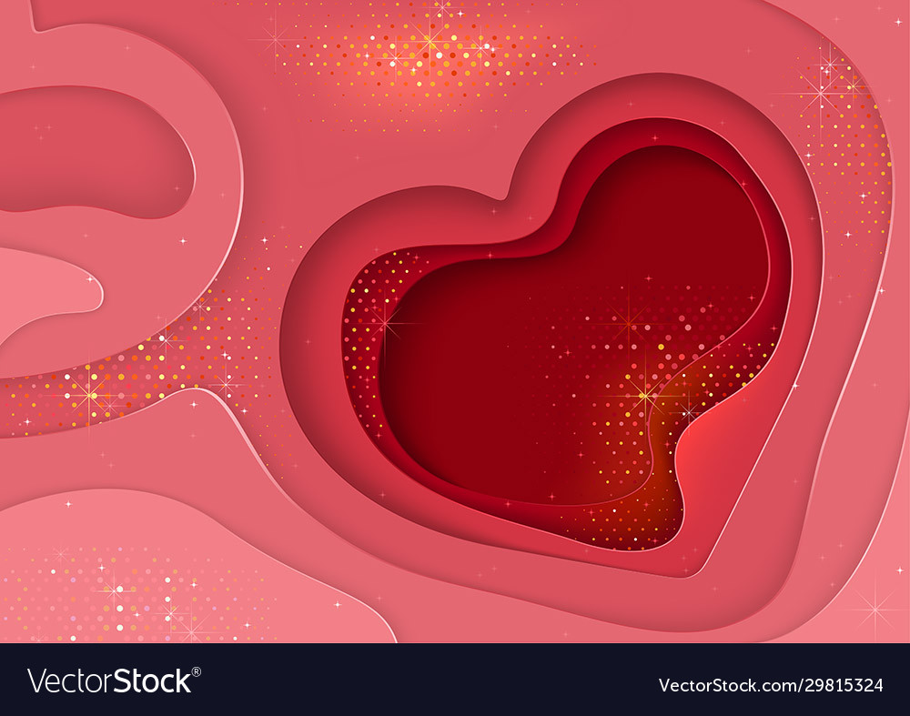 Abstract layered background with heart