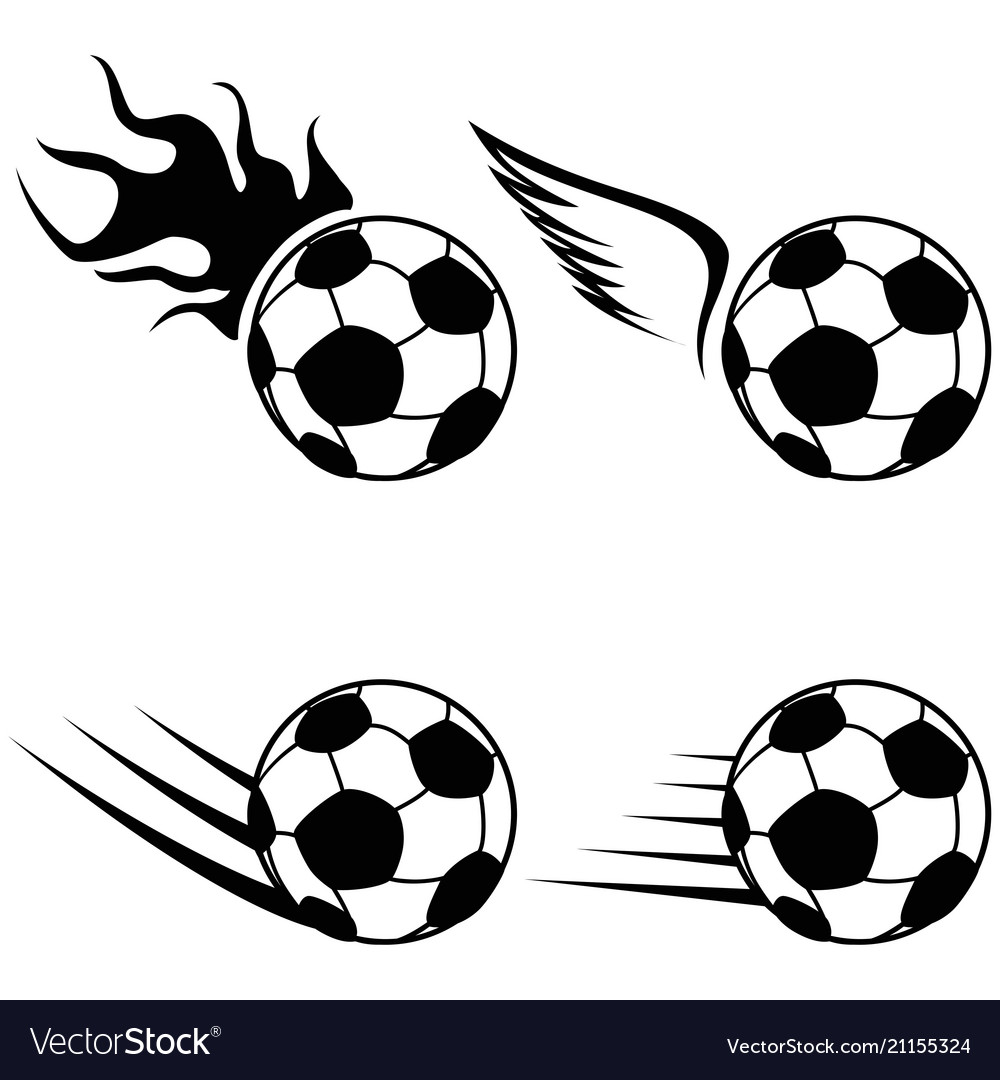 Black soccer logo icons set