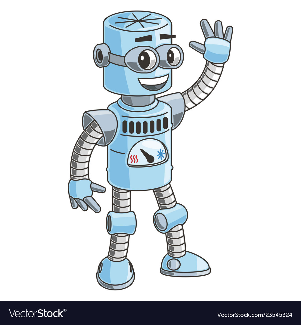 Color cartoon robot Royalty Free Vector Image - VectorStock