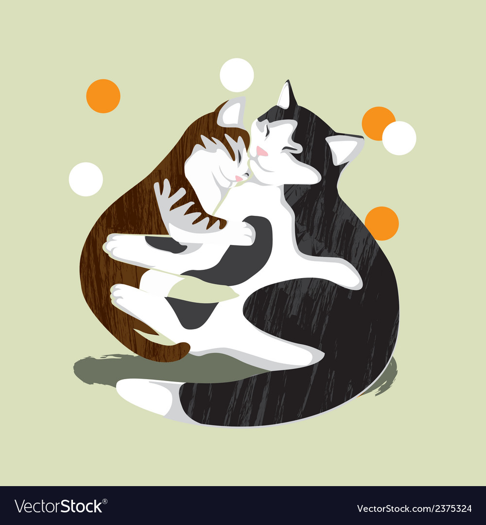 Cute Cat and Kitten Bonding