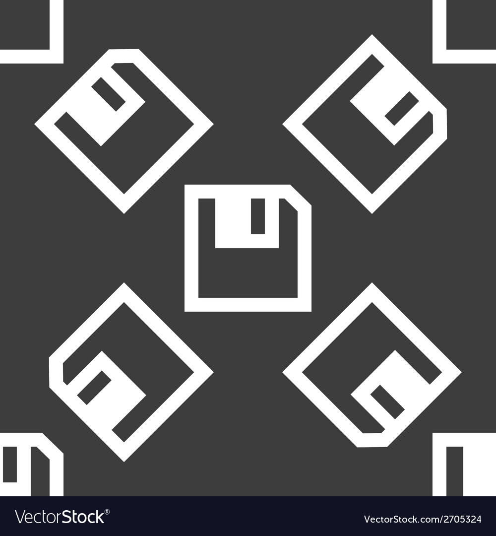 Floppy disk web icon flat design seamless pattern