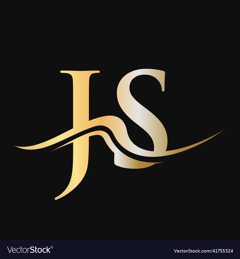Letter js logo design initial js logotype Vector Image