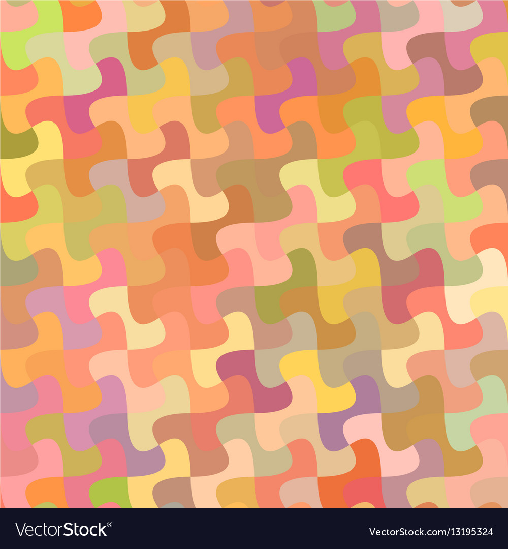 Multicolor curved puzzle pattern background design