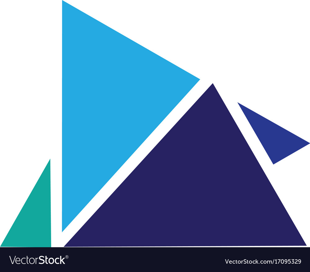 Abstract triangle business finance logo