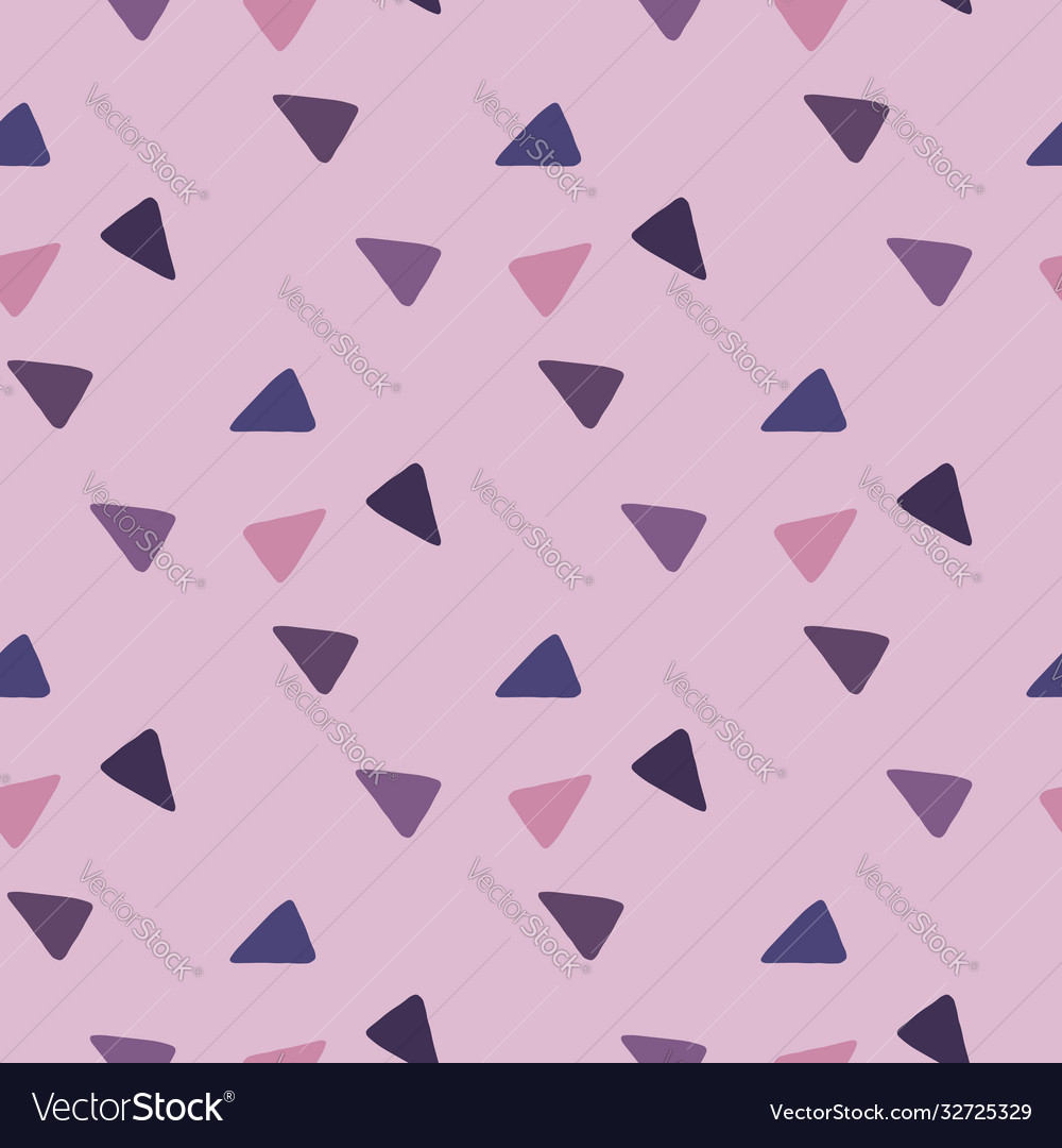 Abstract triangles seamless pattern purple