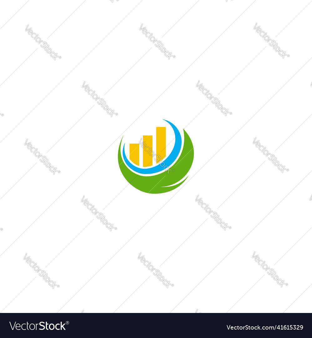 Business Chart Eco Round Abstract Logo Royalty Free Vector