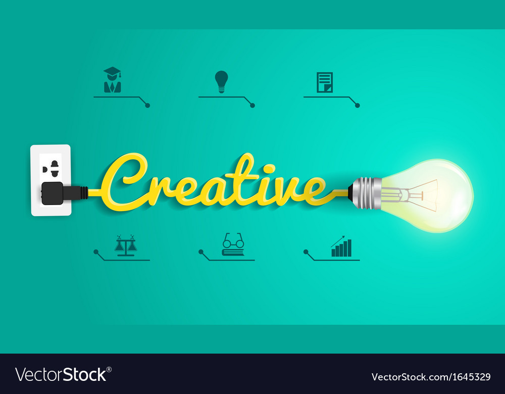 Creative concept modern design template light bulb