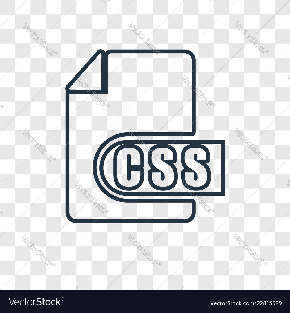 Css-Konzept lineare Ikone isoliert auf transparent vector image Css-Konzept lineare Ikone isoliert auf transparent
