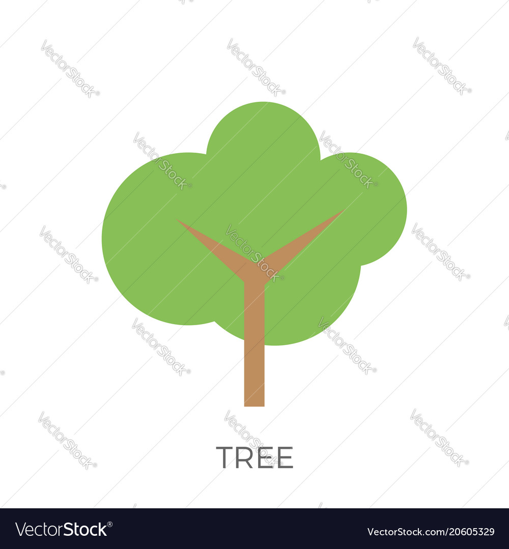 Flat tree icon