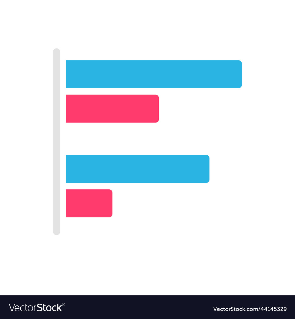 Line graph comparing business performance company vector image Line graph comparing business performance company
