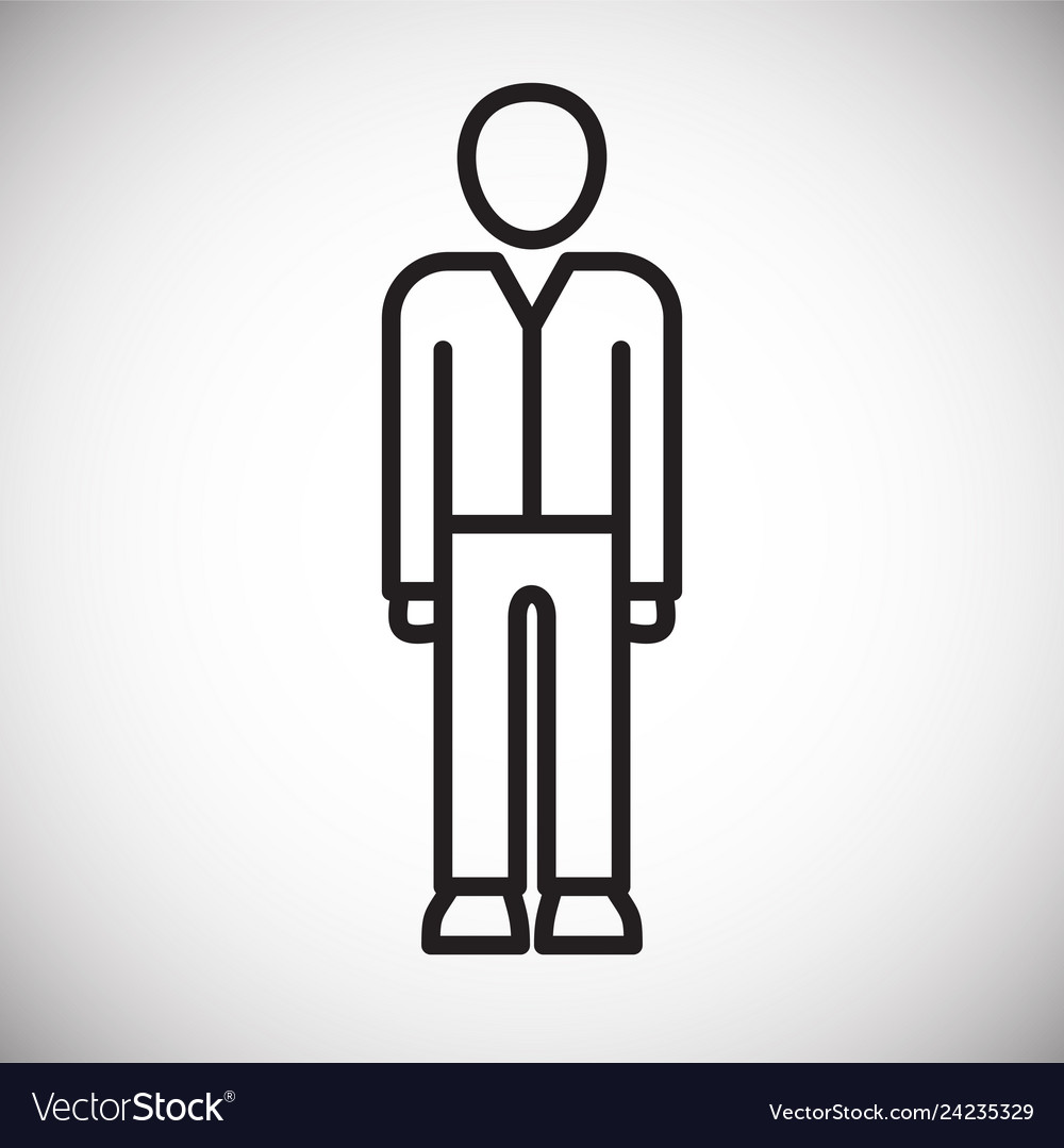 Person icon on background for graphic and web