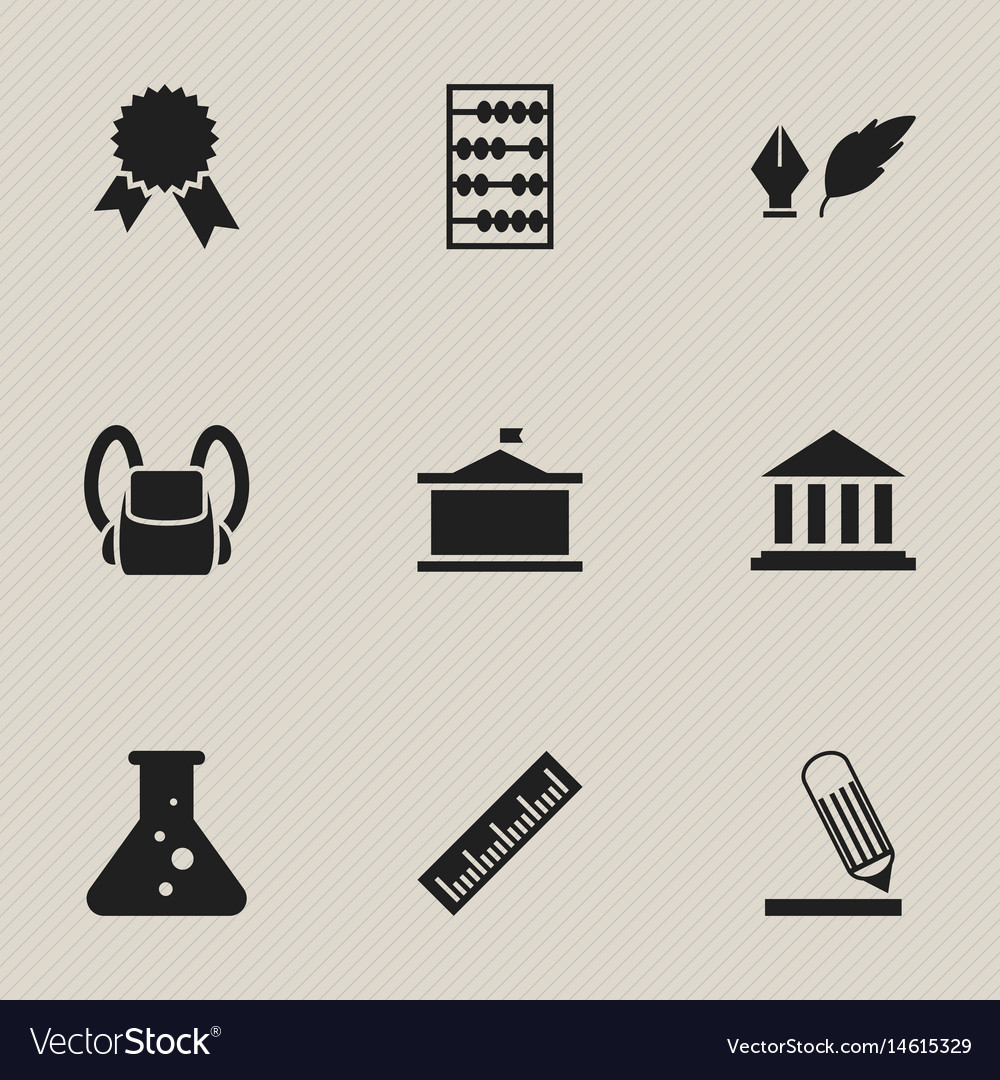 Set of 9 editable science icons includes symbols