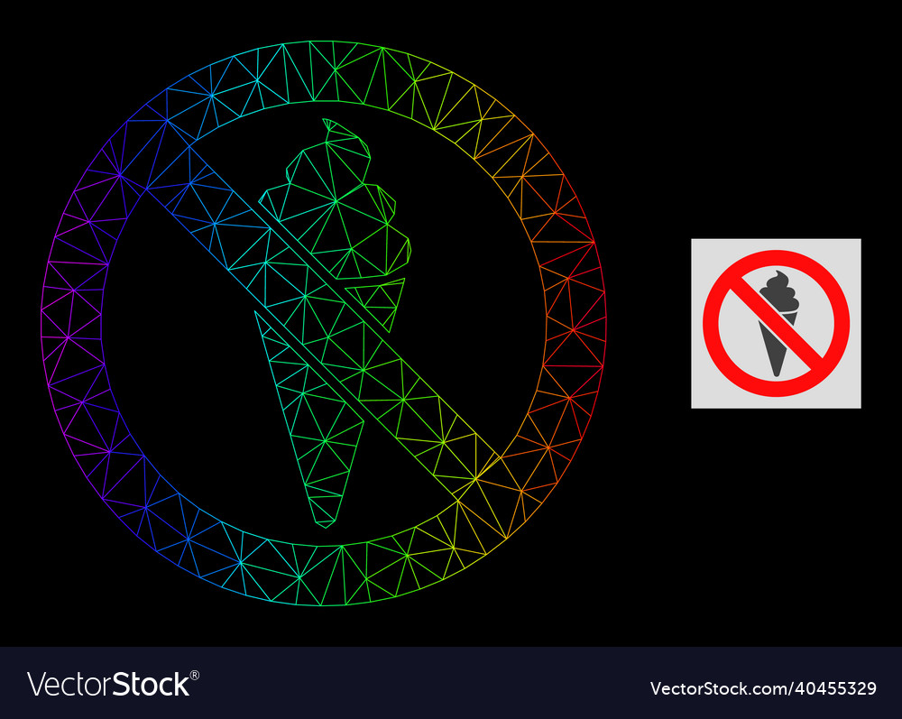 Spectral gradiented polygonal net forbidden ice vector image Spectral gradiented polygonal net forbidden ice