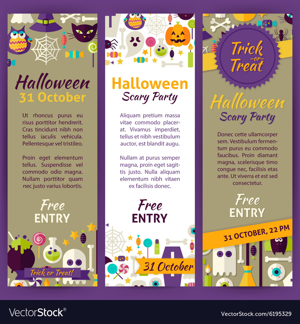 trick or treat halloween party invitation template