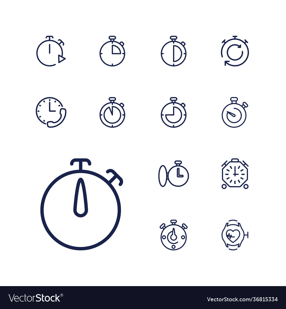 Interval icons Royalty Free Vector Image - VectorStock