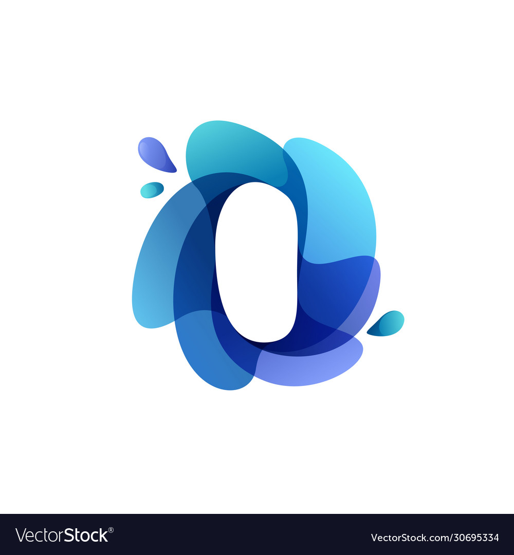 Letter i pure water logo swirling overlapping Vector Image