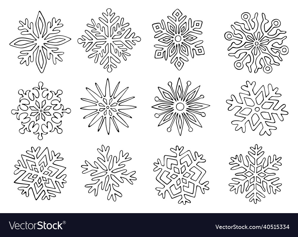 Minimalist Snowflakes - Winter Set