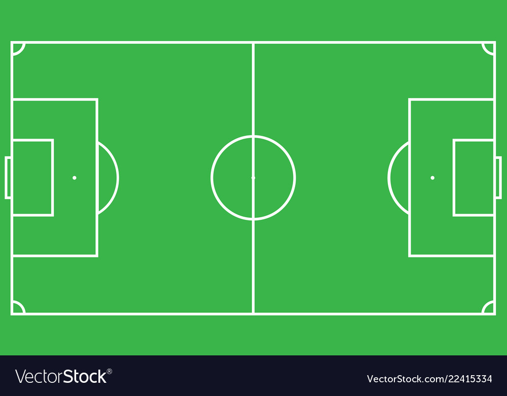 Scheme of the football field of green color look Vector Image