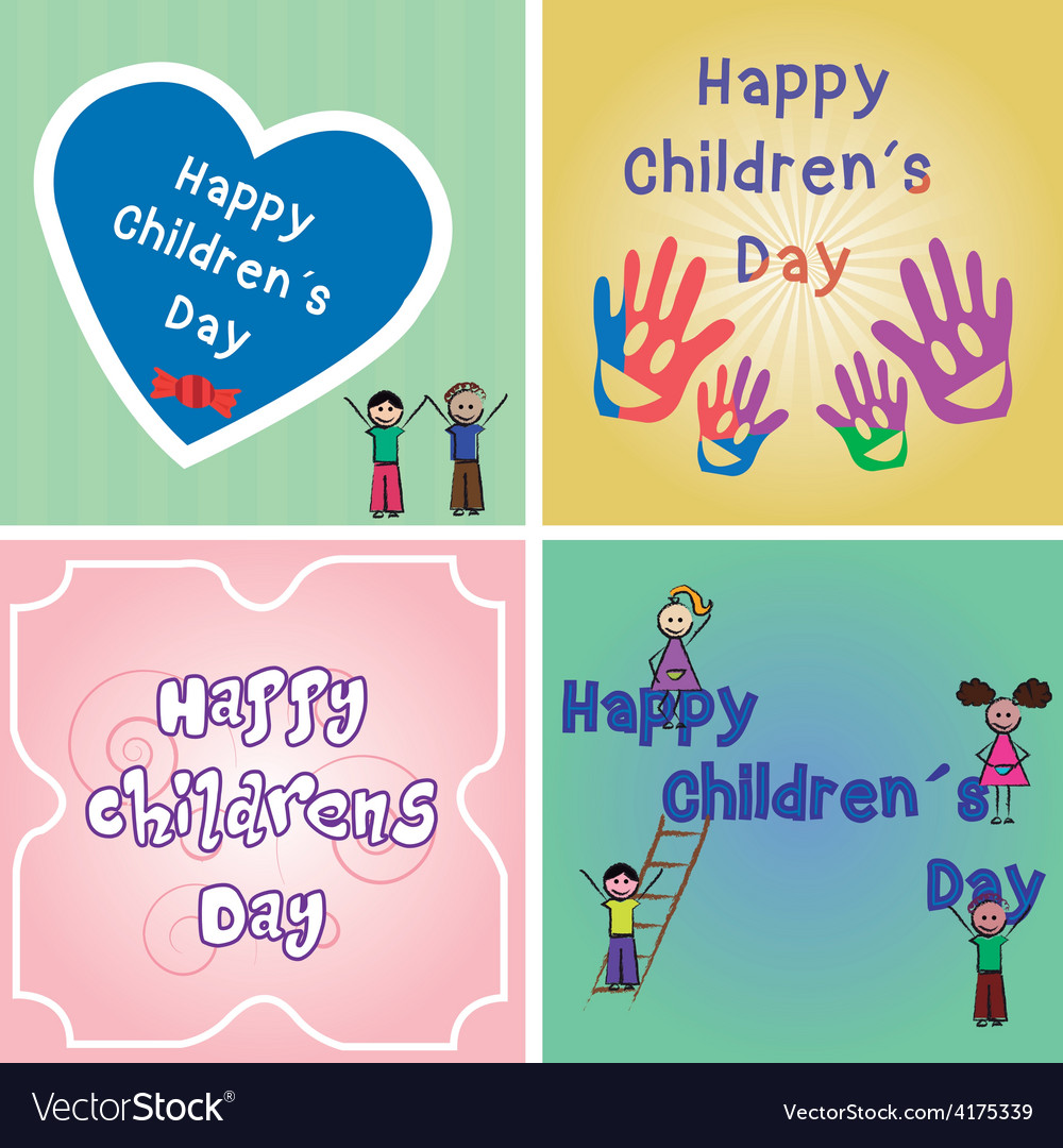 A set four colored backgrounds with different