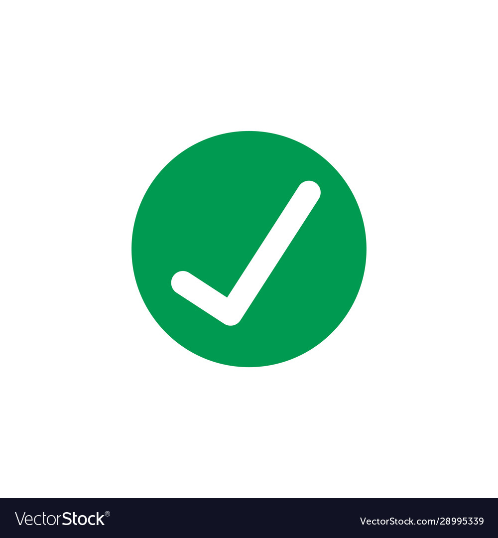 check-tick-mark-in-green-circle-isolated-on-white-vector-image