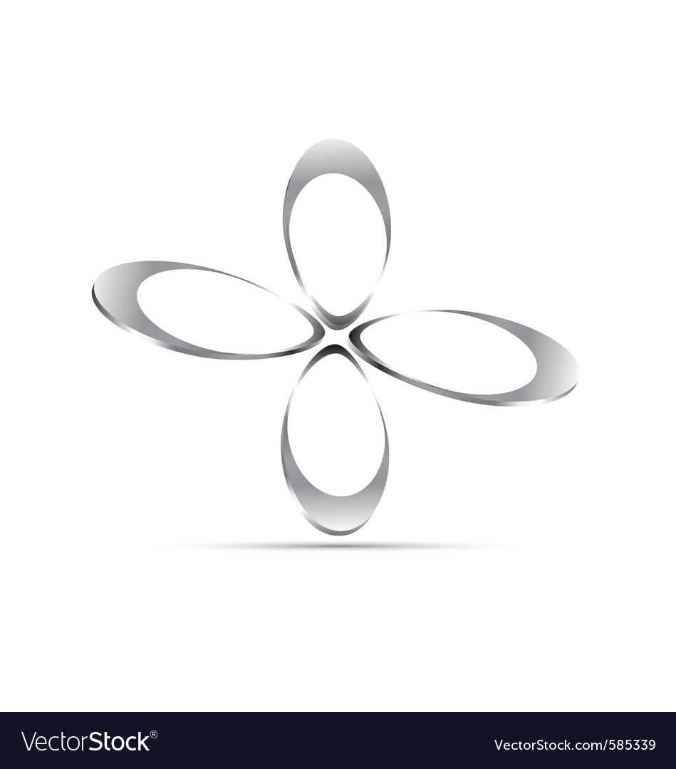 Chrome floral icon