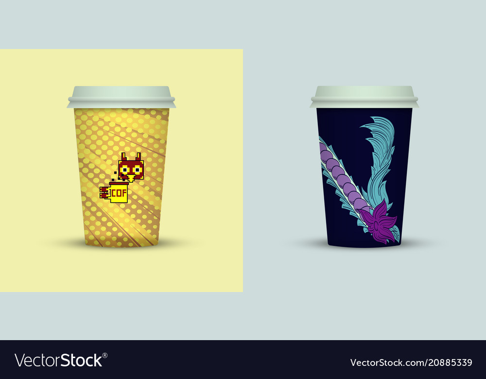 Coffee cup to go cups set collection