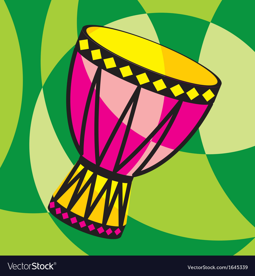 Color african tarbuka Royalty Free Vector Image