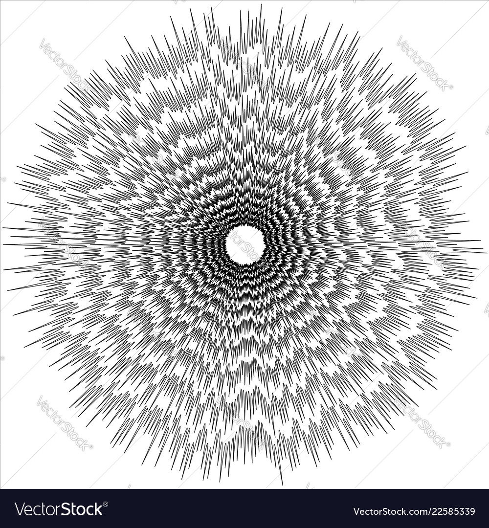 Konzentrisches kreisförmiges Muster zufälliger Burst vector image Konzentrisches kreisförmiges Muster zufälliger Burst