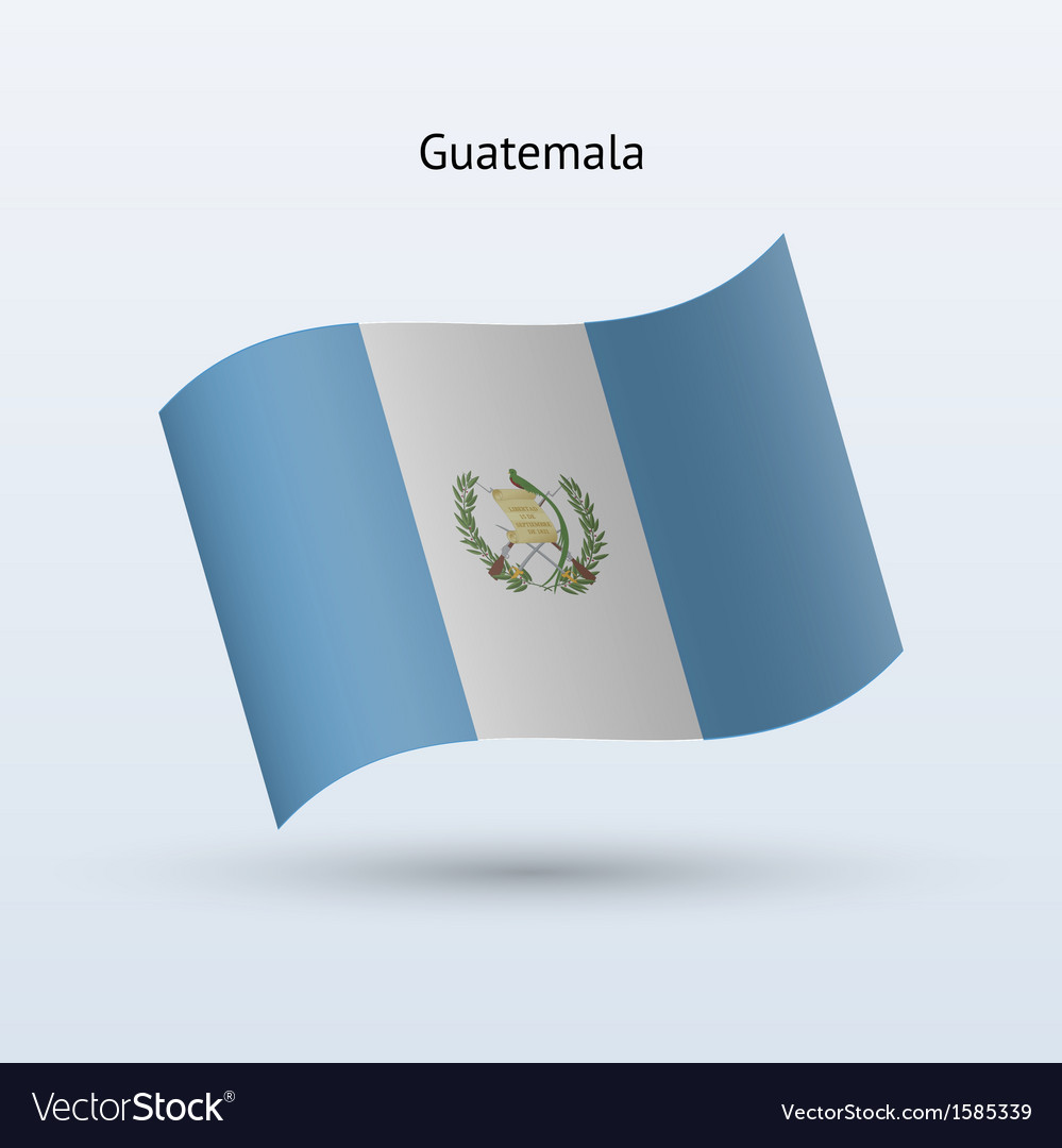 Guatemala Flagge waving form