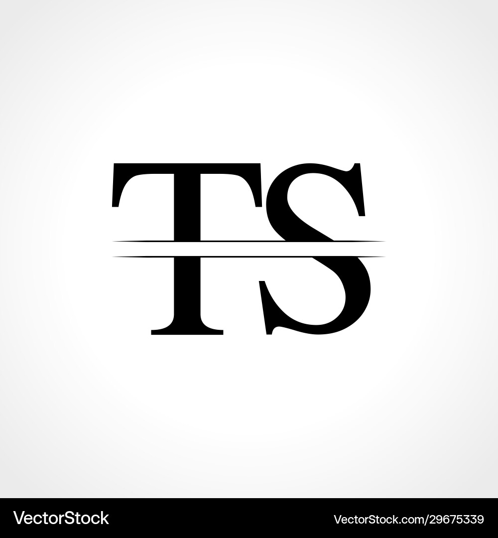 Initial letter ts logo design template linked Vector Image