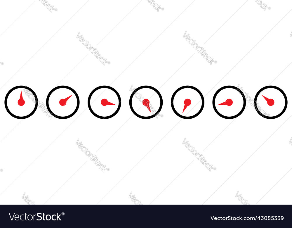 Meter level indicator gauge shape design element vector image Meter level indicator gauge shape design element