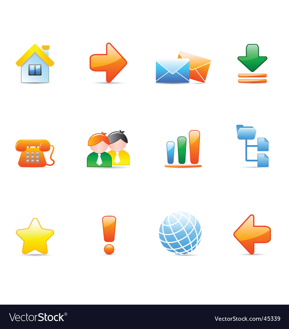Modern Web Icons Set
