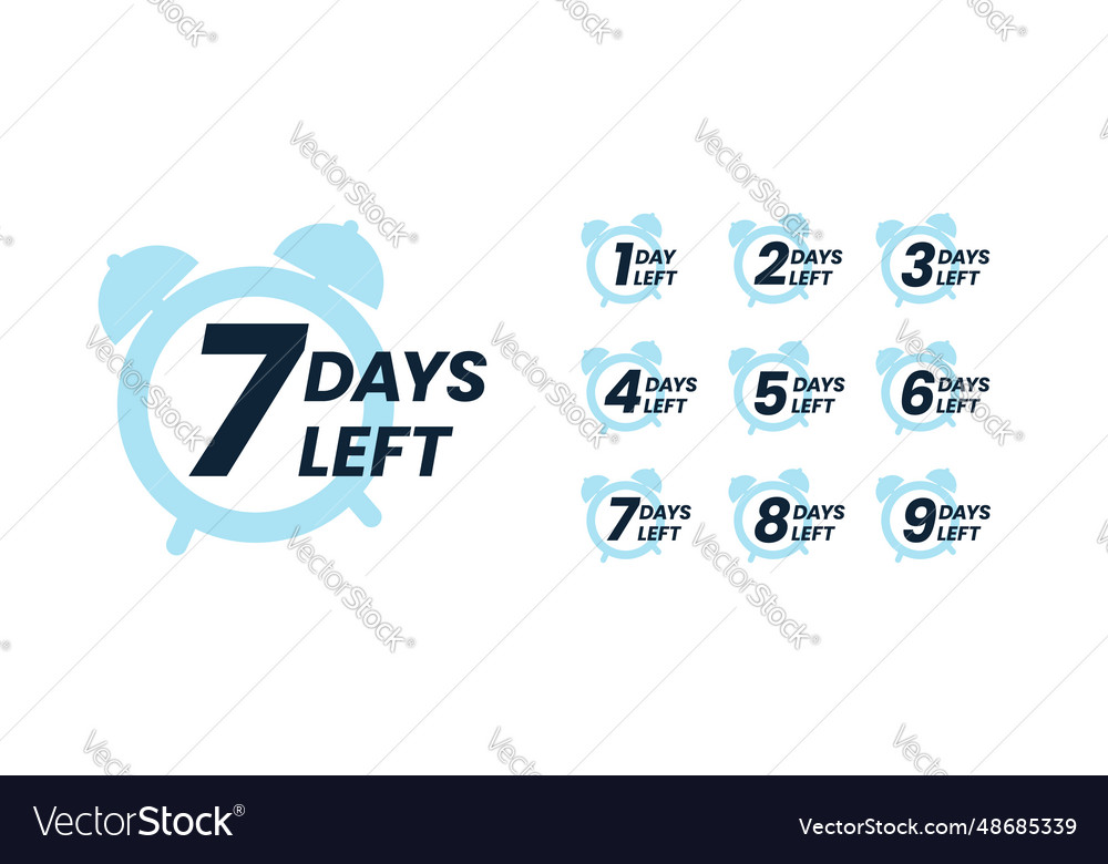 Promotion Banner Days Countdown Banner Web Vector Image