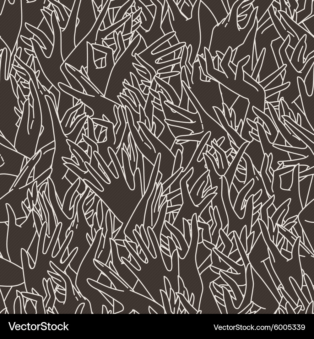 Seamless pattern of graceful female hands Vector Image